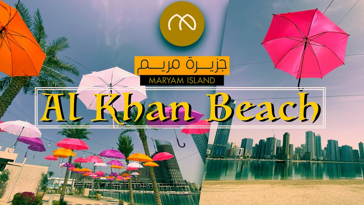 Windy Al Khan beach - Beautiful umbrella ceiling decor in Maryam island 