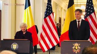 Secretary Yellen and Belgian PM Alexander De Croo deliver remarks after their bilateral meeting