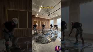 Wooden Light Luxury Epoxy Garage Transformation | Cinematic Metallic Floor Design