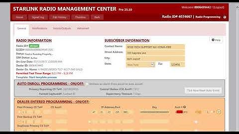 Permitted Test Timer range for your StarLink Communicator.