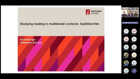 Jan-Louis Kruger — Studying reading in multimodal contexts: Subtitled film