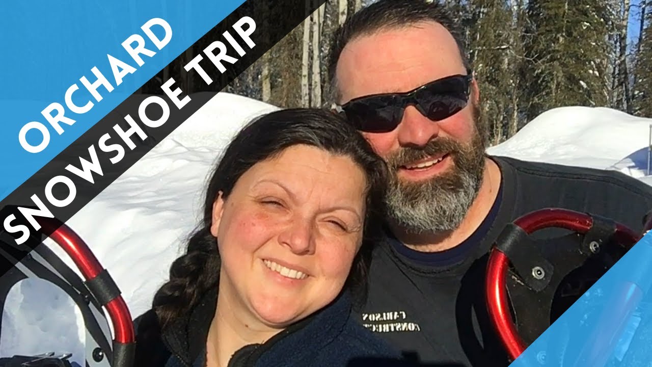 SNOWSHOEING IN OUR 40 ACRE ALASKAN HOMESTEAD HOMESTEADING ALASKA
