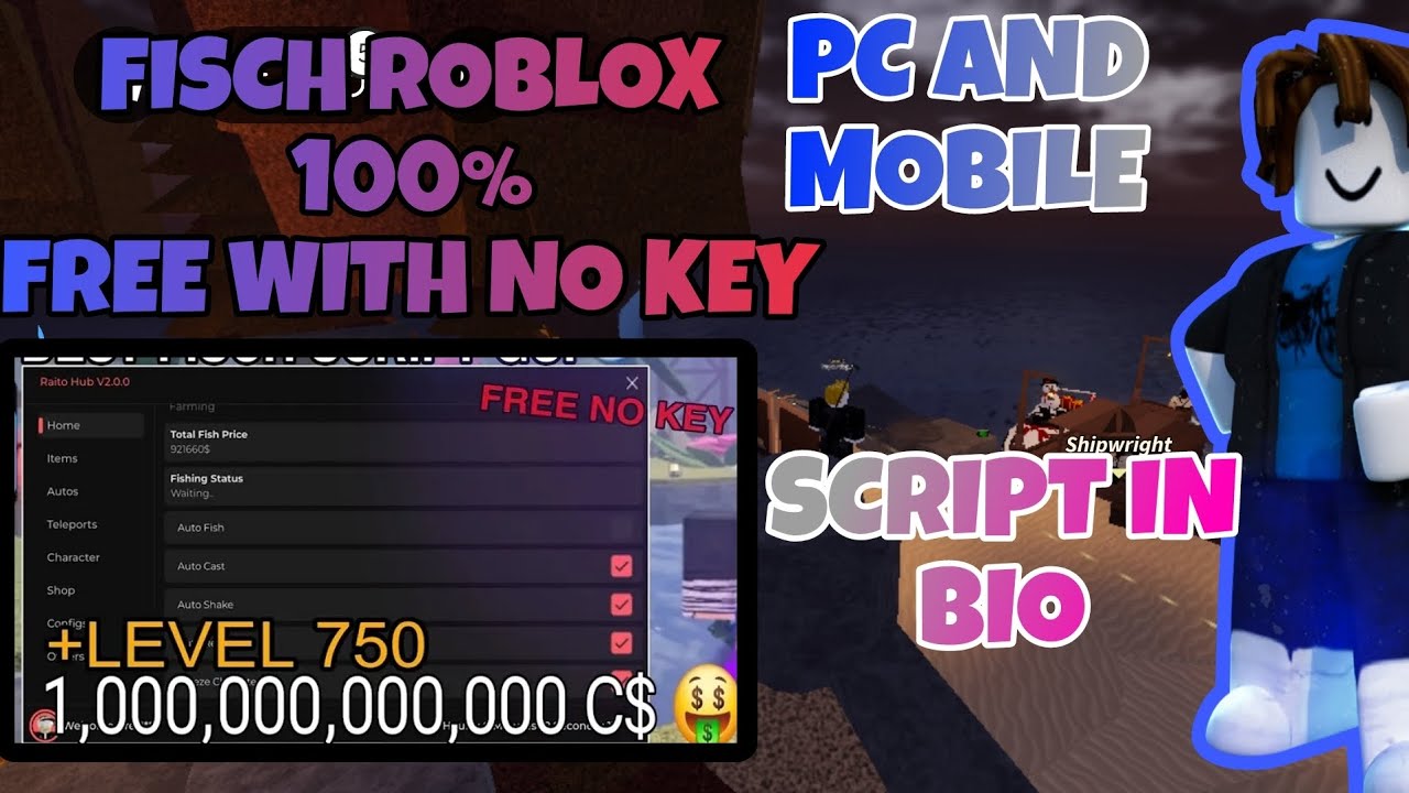 [UPD ] FISCH 100% KEYLESS SCRIPT MOBILE AND PC FULLY WORKING ROBLOX ...