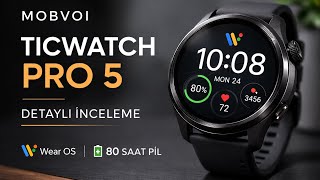 Mobvoi Ticwatch Pro 5 Detaylı İnceleme Snapdragon W5 Akıllı Saat, 80 Saat Pil Wear Os