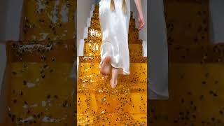 WOULD YOU LIKE TO WALK ON JELLY FRUIT STAIRCASE? 😱| SATISFYING ASMR