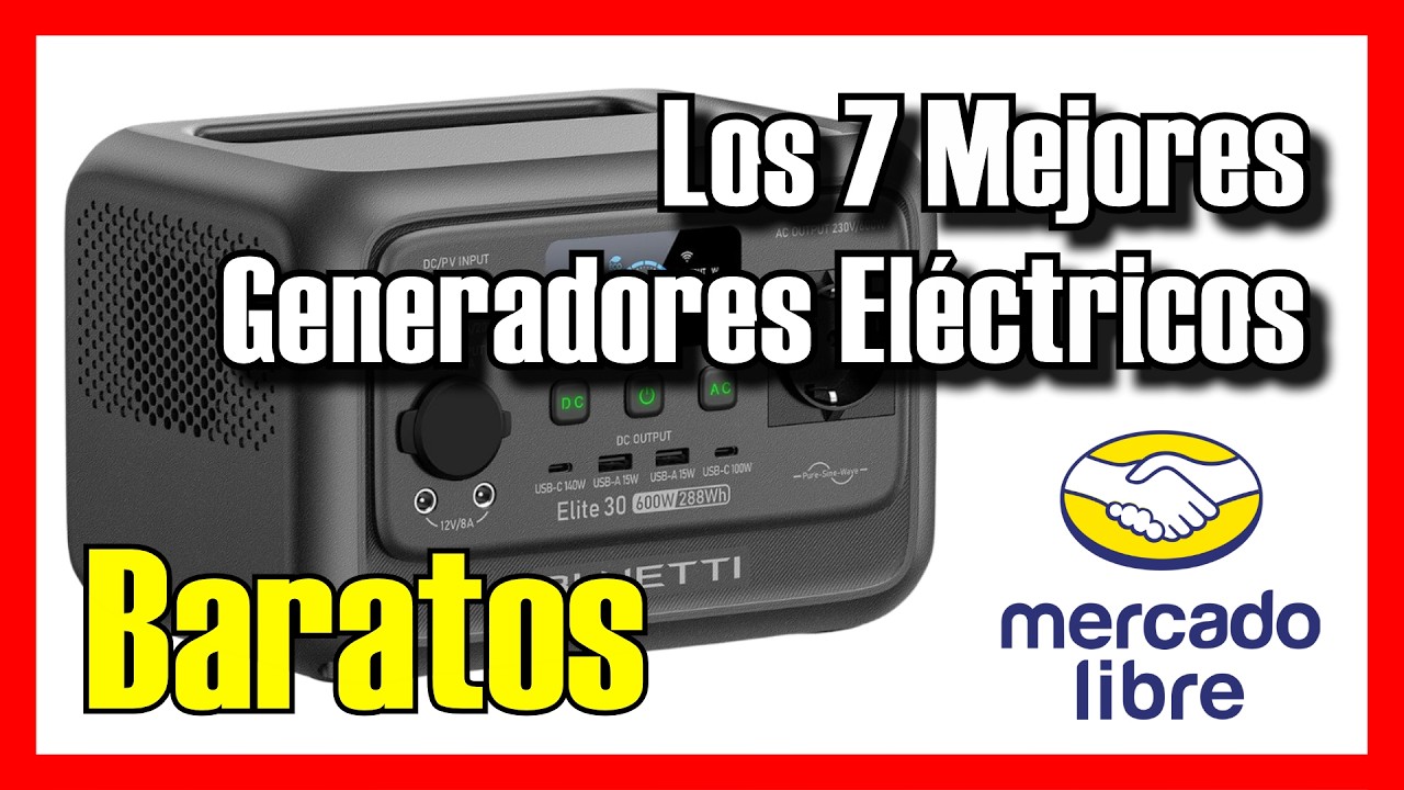 ⁣⚡🔥 Los 7 MEJORES Generadores Eléctricos BARATOS de Mercado Libre [2026]✅ portátiles