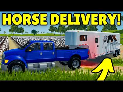 I Used the NEW Pickup to Deliver Horses in Roblox Southern Mudding Offroading