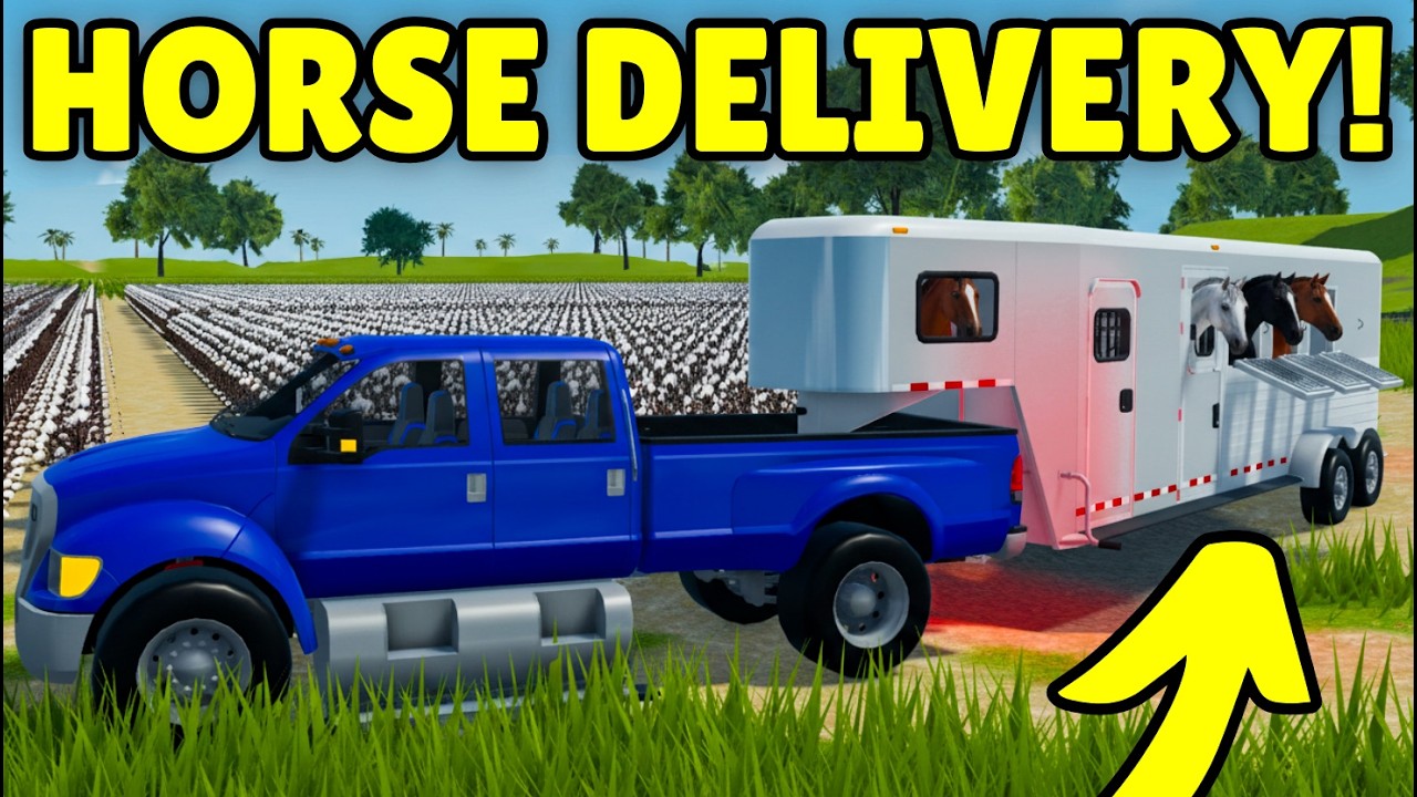 I Used the NEW Pickup to Deliver Horses in Roblox Southern Mudding Offroading