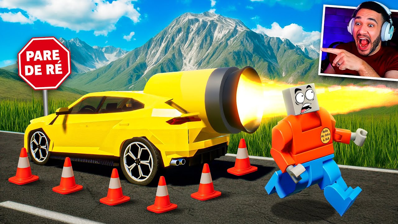 TIRANDO HABILITAÇÃO com CARRO JATO! Brick Rigs