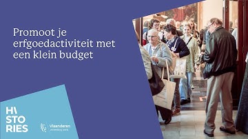 Webinar: Promoot je erfgoedactiviteit met een klein budget