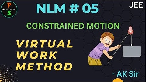 JEE: NLM  Without friction # 05 | Constrained Motion- Virtual Work method  || Physics Safari