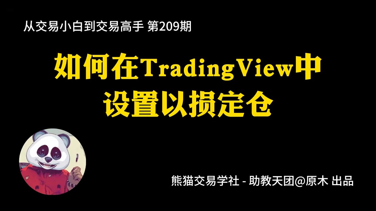 【第209期】 如何在TradingView中设置以损定仓 | 限价单 | 以损定仓 | TradingView | 工具使用 | 突破单 | 市价单  | 炒币