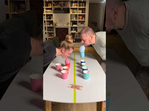Игра для тех, у кого нет игр, но есть 🥤+🎈 #games #игры #веселыеигры #fungame #partygames #challenge