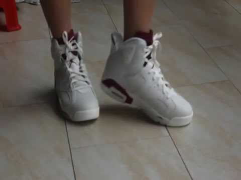 Jordan 6 Maroon On Feet Jordan 6 Maroon On Feet