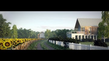 TUTORIAL: Modern Barn, Part 3 - Creating fences, overgrowth and bushes in 3ds Max (intermediate)
