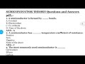 Semiconductor theory questions  with answers  electrical engineering mcqs