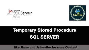 81- SQL SERVER Temporary Stored Procedure (Hindi/Urdu)