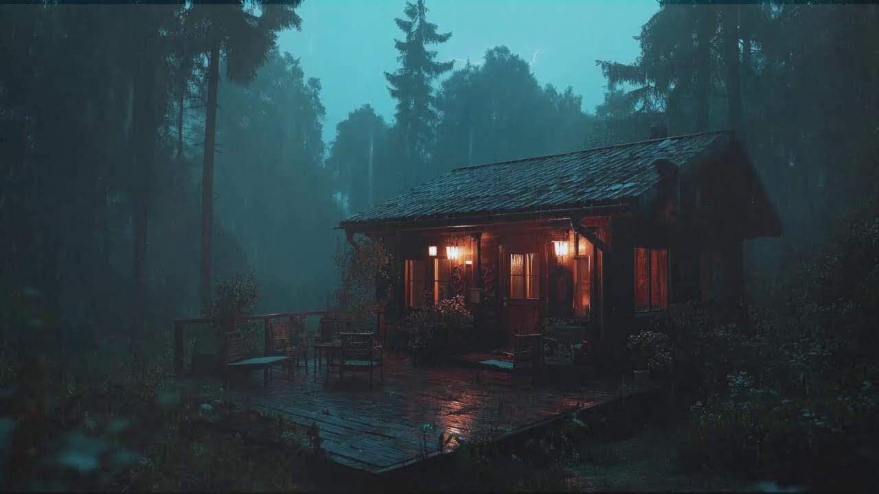 Violent Heavy Rain and Thunder Sounds That End Insomnia Naturally Tonight