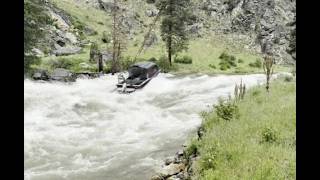 Jet Boat near Shoup on the Upper Salmon River in Idaho, USA