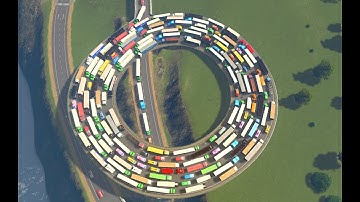 That 1 time a huge traffic jam released a bunch of cargo trucks at once flooding my cargo harbor...