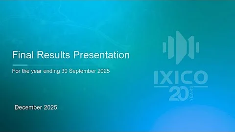 IXICO PLC - Full Year Results for the year to 30 September 2025