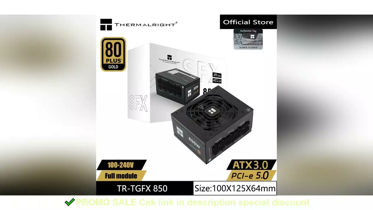 Thermalright TR-TGFX850 computer case power supply,SFX gold medal full module,support ATX3.0 /pcie5.
