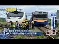 集電弓纏電線　太魯閣號卡軌道、一度單線雙向通車