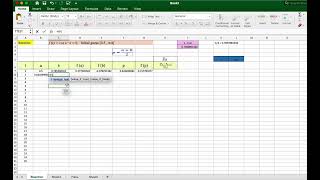 Solving the non-linear equation using the Bisection method by EXCEL sheet