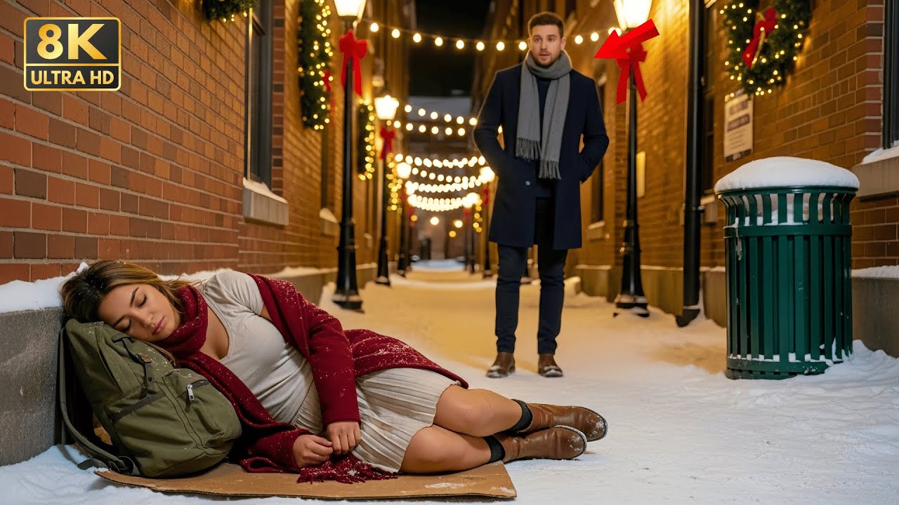 Padre Soltero Encuentra A Una Joven Junto A Un Contenedor En Navidad — Su Gesto Cambió Su Destino