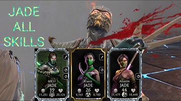 JADE ALL SPACIAL X-RAY FINISH COMBO DODGE SKILLS !! JADE COMBOS GAMEPLAY MK MOBILE