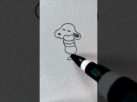Video Hướng dẫn vẽ chú chó hoạt hình dễ thương #shorts... - youtube