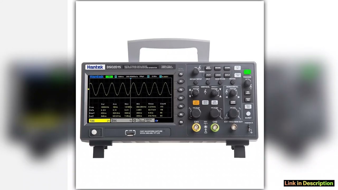 Hantek Digital Oscilloscope DSO2C10 DSO2D15 DSO2D10 DSO2C15 2 Channels 100Mhz150Mhz Bandwidth USB