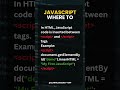 Adding JavaScript to HTML - The Easy Way
