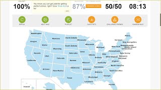 US States Quiz - Sporcle PB in 1m47s