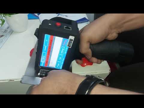 handheld Priner for batch coding on plastic item pouches labels ice cream caps