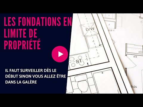 Les fondations en limite de propriété