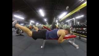 Legs-Bench Glute Flutter