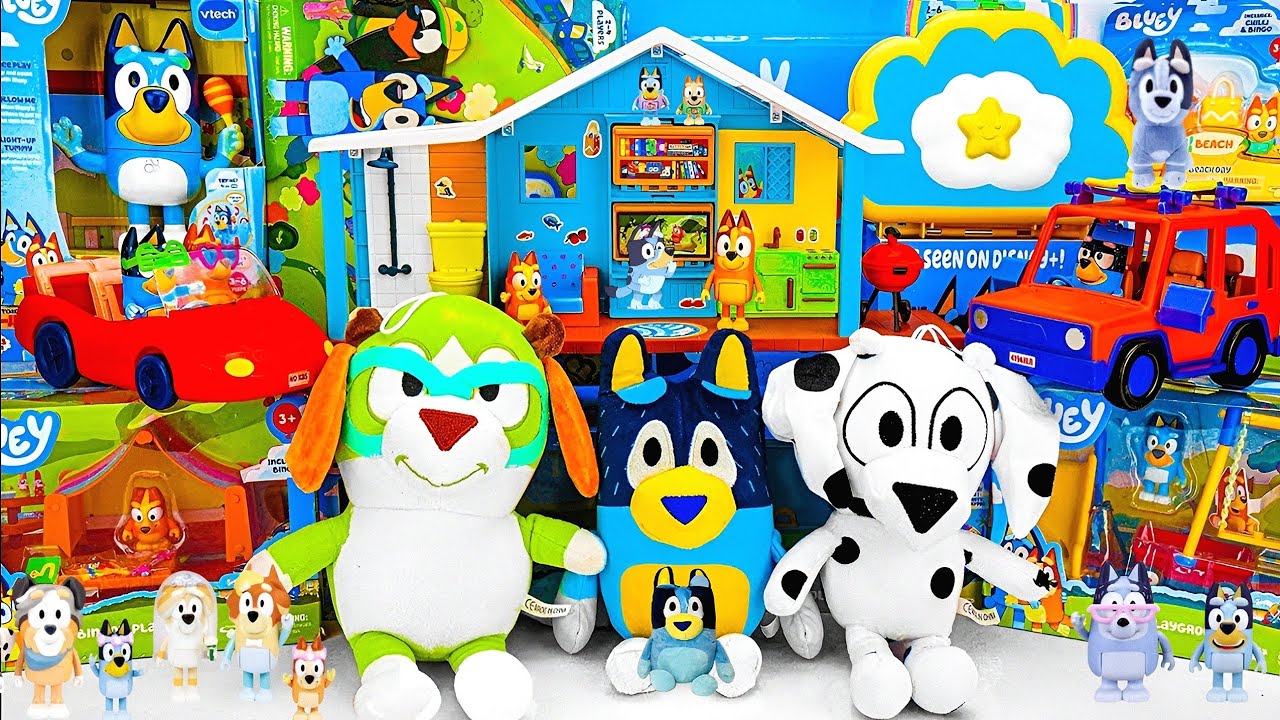Bluey Toy Review 🌊 Beach Cabin Playset & Bluey Friends Plush | Chloe & Honey Unboxing