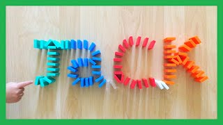 Domino Alphabet - Learn Letters from A to Z with dominoes falling down