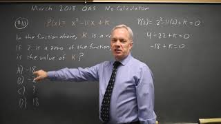 March 2018 Zeros of a quadratic - question #3-10