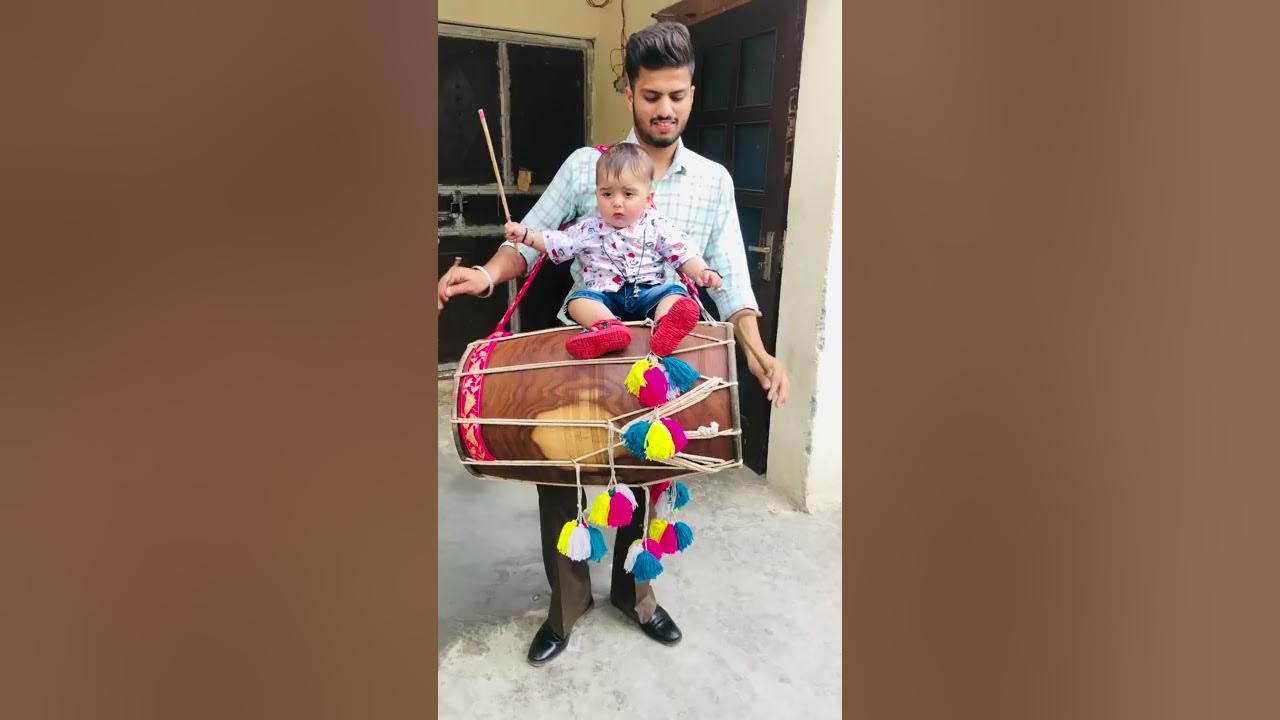 Viraaj putt always sit on dhol 😍