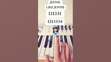 JENNIE LIKE JENNIE EASY Piano Tutorial Shorts Piano Trending Jennie 