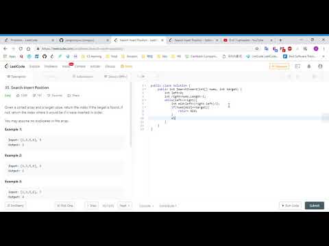 (C#)LeetCode 35  Search Insert Position