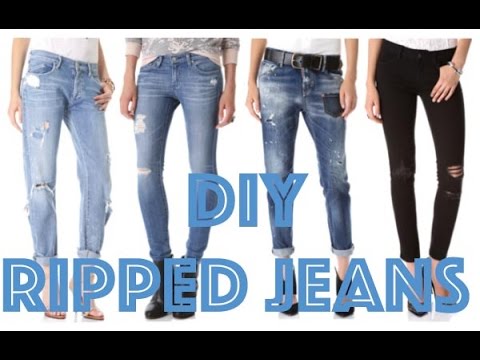 DIY Pantalones rotos || DIY Ripped Jeans ♥ Majissh - YouTube