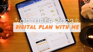 Digital Plan With Me October 2023 || Goodnotes 6 GLITCHED my Halloween Planner Spread