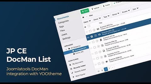 JP CE DocMan List - DocMan integration to YOOtheme Pro
