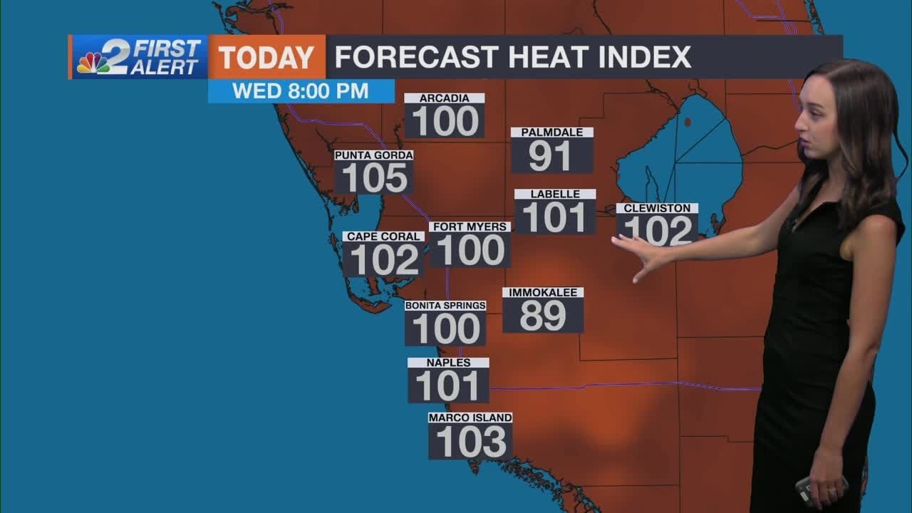 Near record heat with fewer storms in SWFL - YouTube