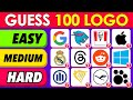 Guess the 100 logo in 3 seconds  easy medium hard impossible