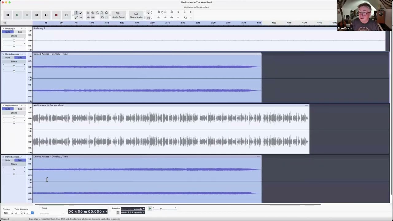 How to Layer Ambient Sound Under a Guided Meditation in Audacity