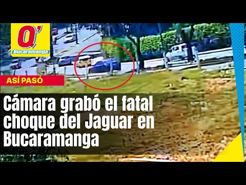 Cámara grabó el fatal choque del Jaguar en Bucaramanga